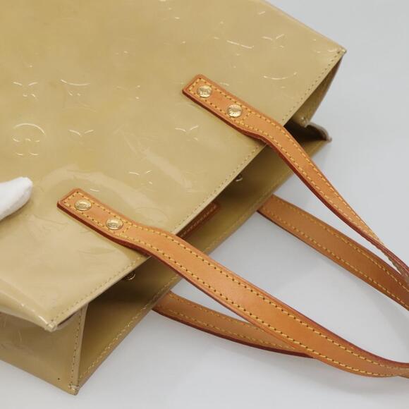 LOUIS VUITTON Monogram Vernis Reade MM Hand Bag Beige M91141 - Picture 6 of 12